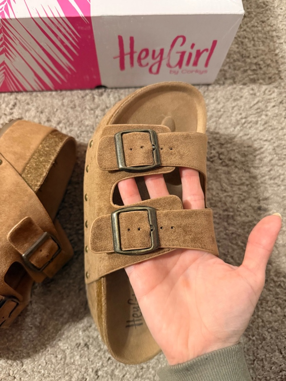 Corky’s Cognac Platform Slide Sandals - Women's - Picture 10 of 12
